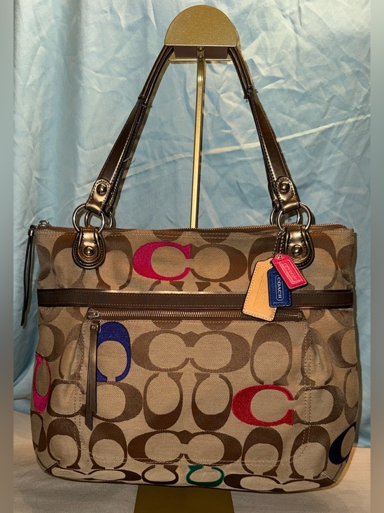 Coach Handbags - Coach Poppy Signature C Glam Tote